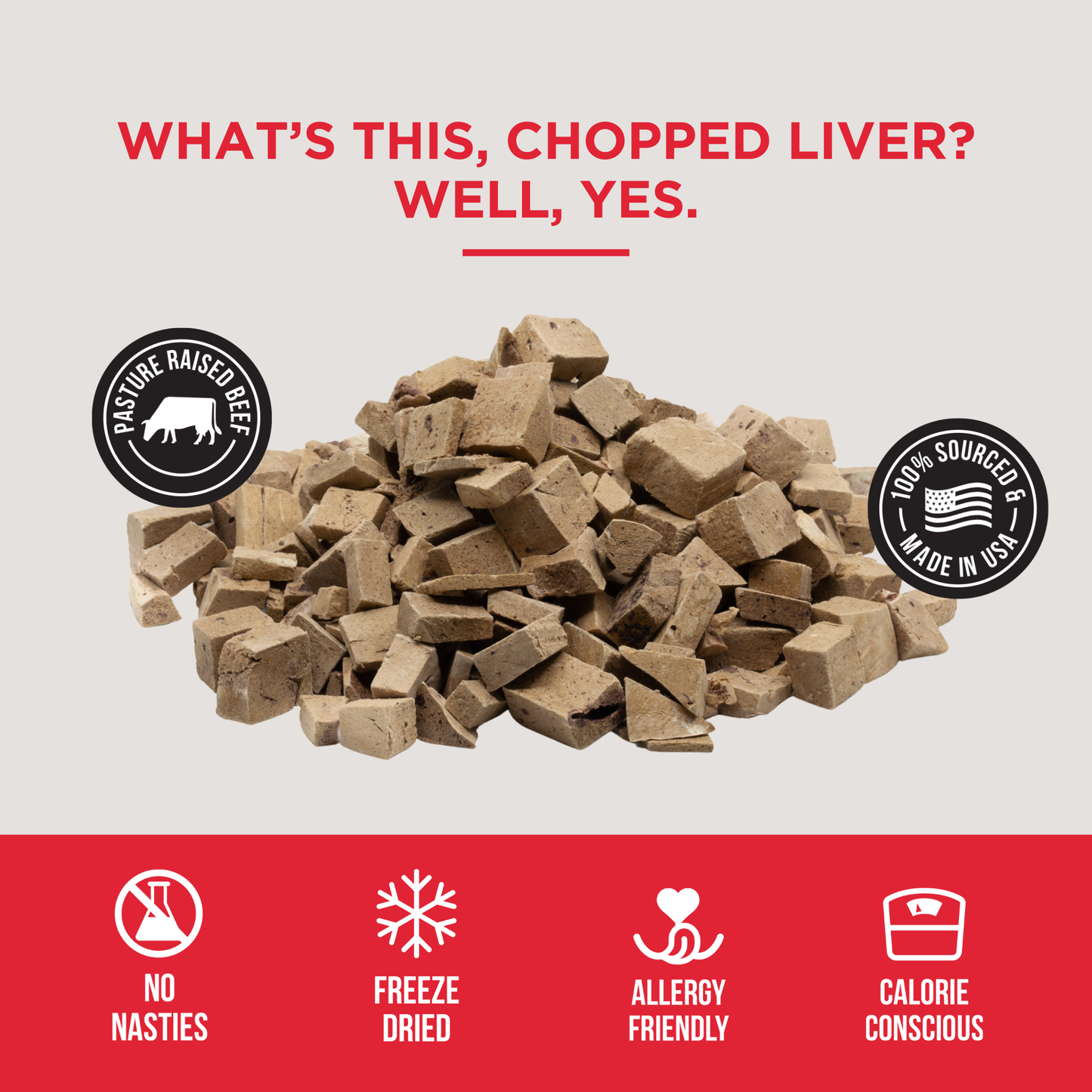 The Only Freeze Dried Beef Liver Dogs Need 4oz | Natural Rapport