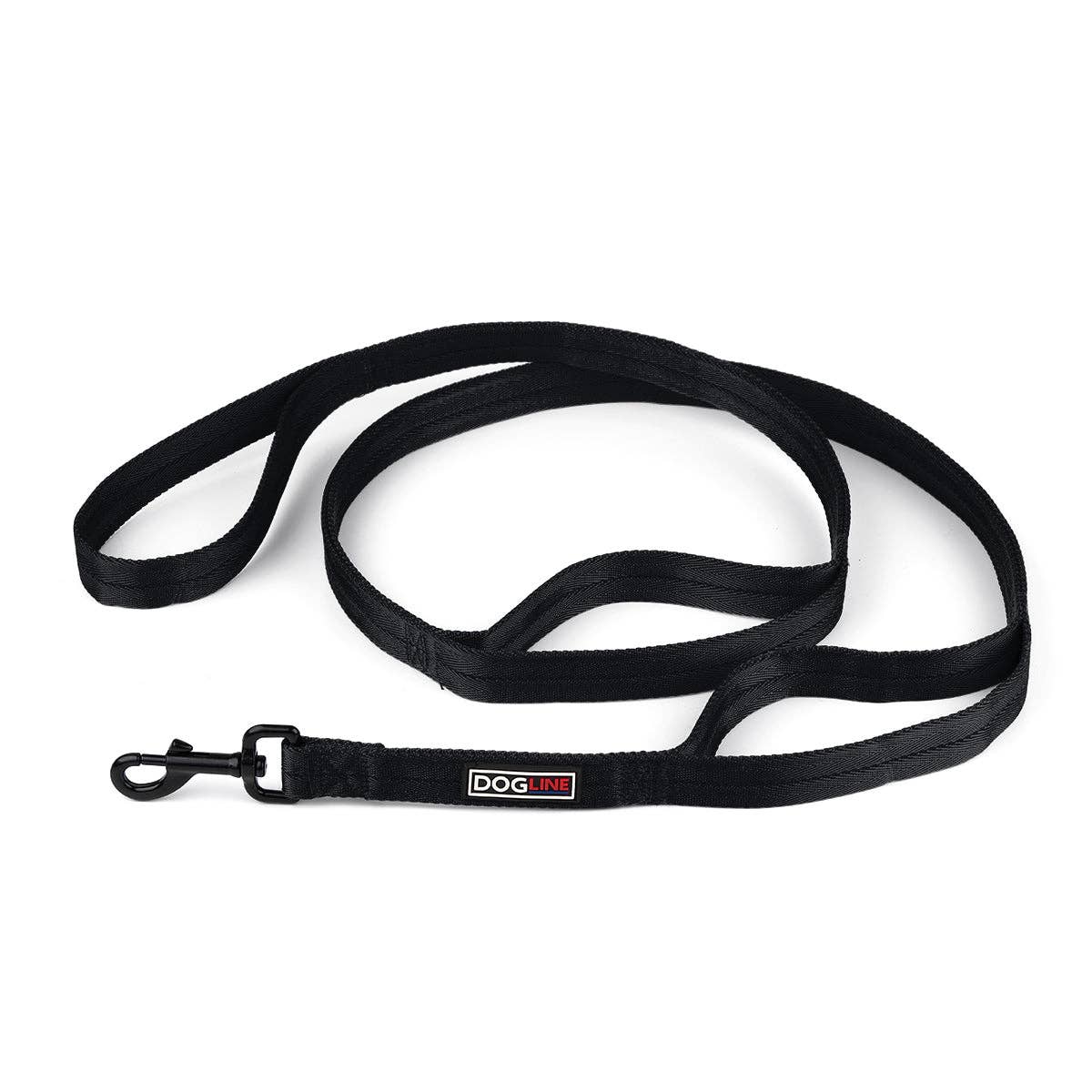 Nylon Multi-Handle Flat Leash: Cyan / 3 Handle / 6'