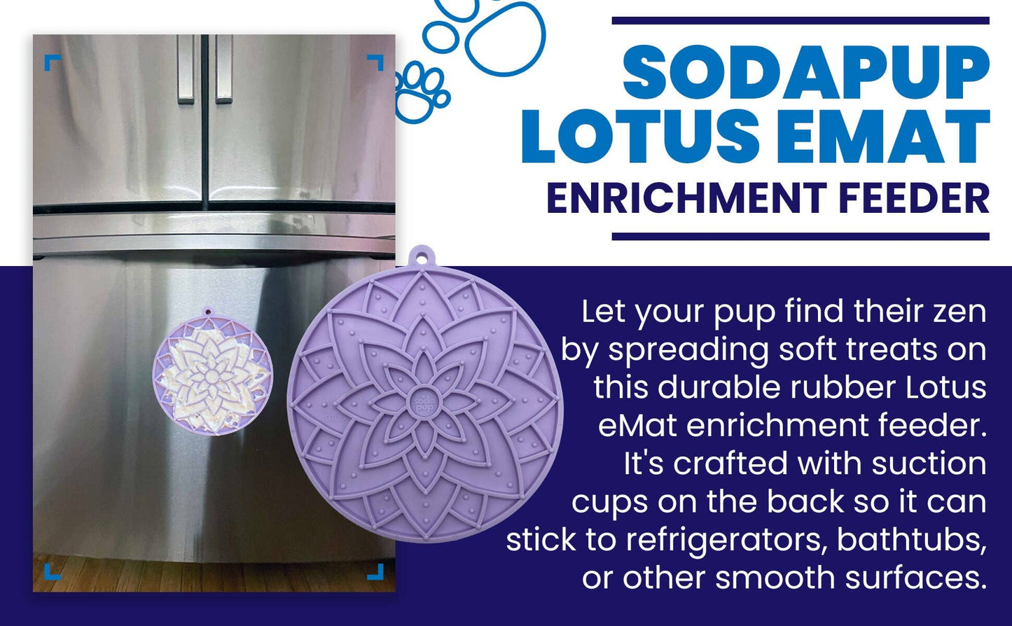Lotus eMat Enrichment Lick Mat With Suction Cups: Light Green