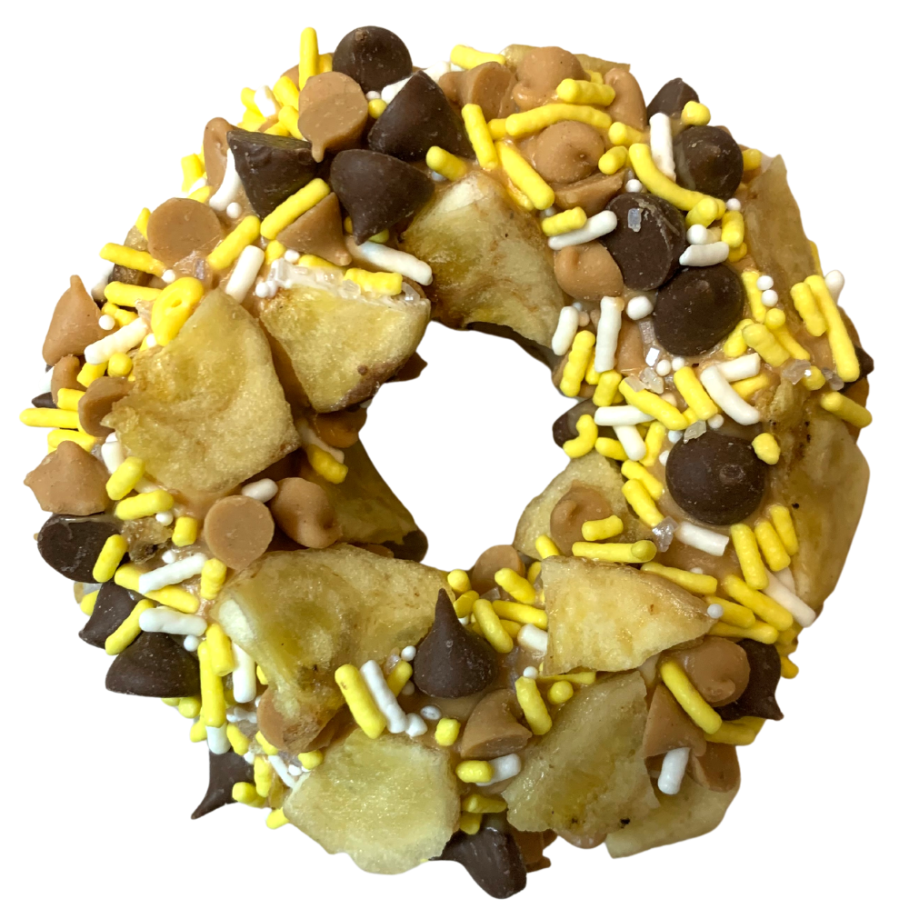 Gourmet Donut, Chunky Monkey Gourmet Donut Dog Treat