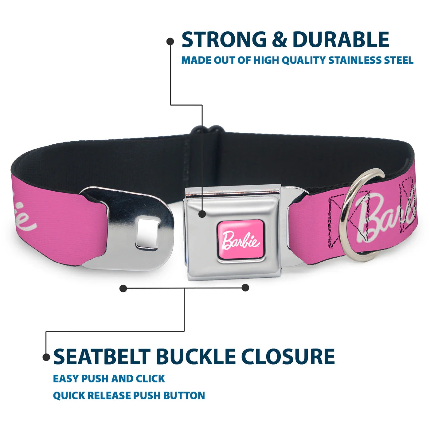 Buckle-Down Dog Collar 15”-26” Minnie Mouse