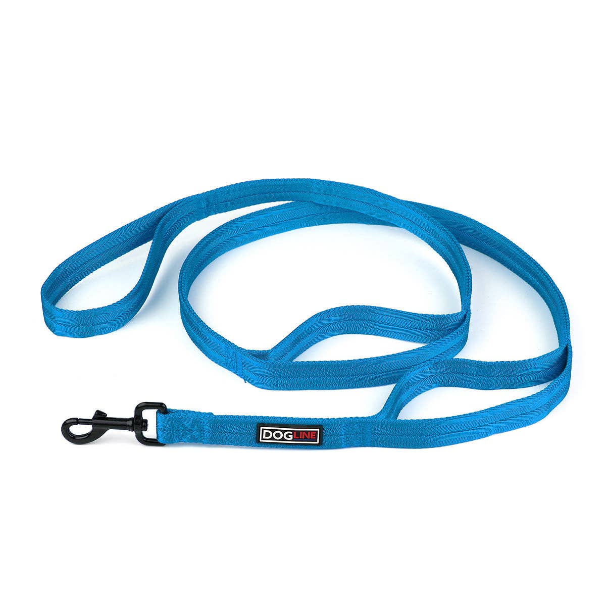 Nylon Multi-Handle Flat Leash: Purple / 3 Handle / 6'