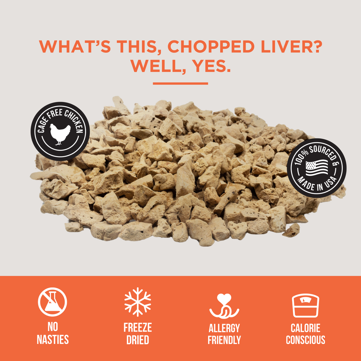 The Only Freeze Dried Chicken Liver Dogs Need 4oz | Natural Rapport