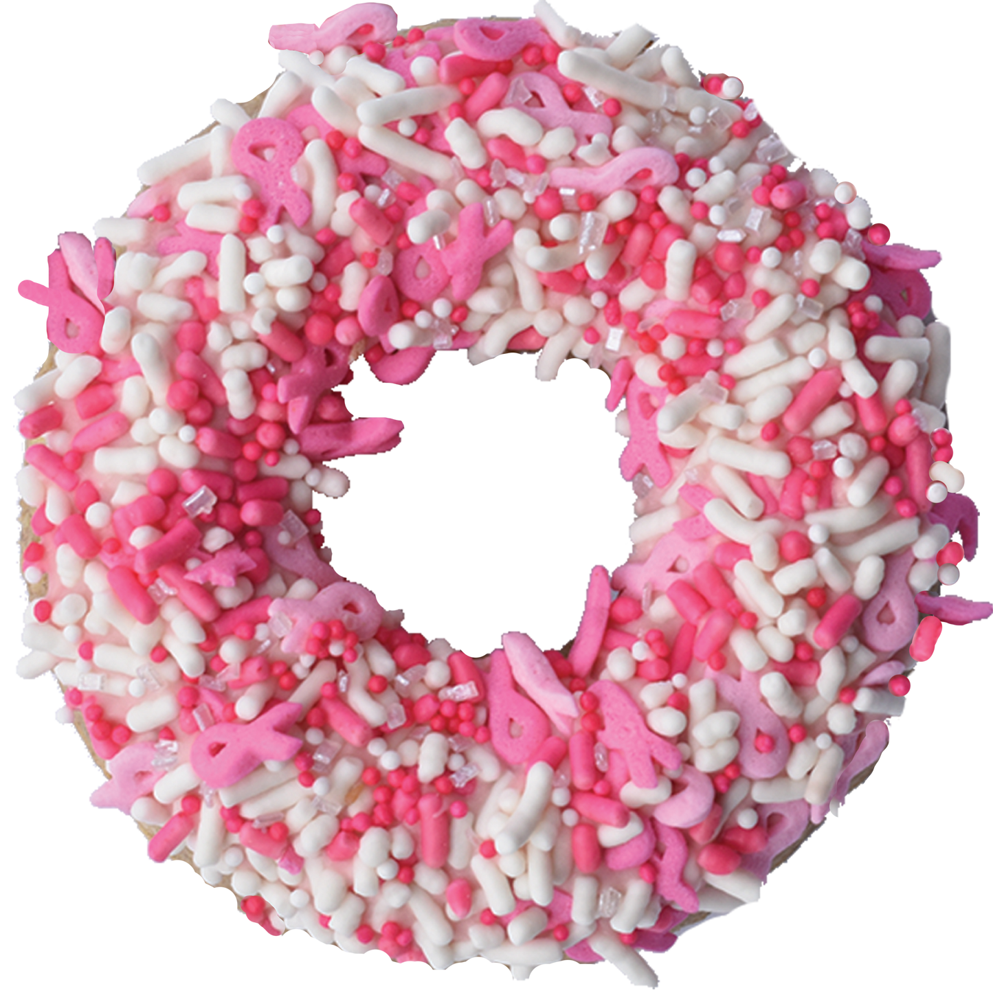 Gourmet Donut, Breast Cancer Awareness Donut Dog Treat