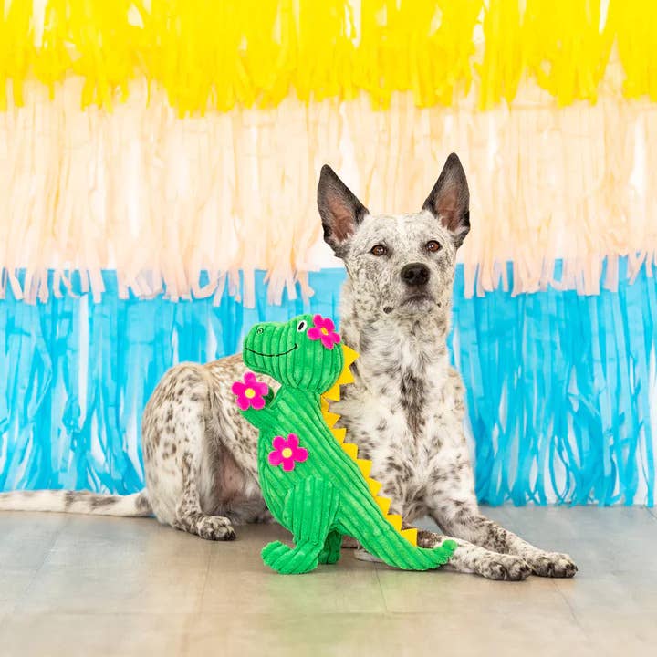 Thorny But Cute Dino Plush Dog Toy | PetShop by Fringe Studio