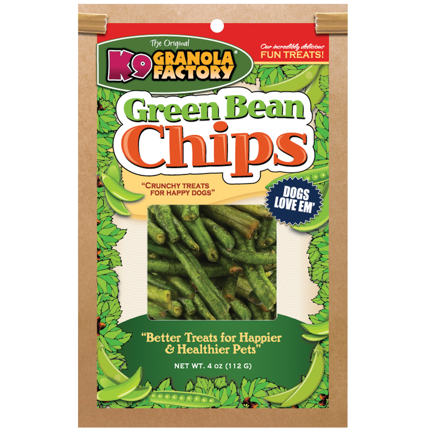 Chip Collection, Green Bean Chips For Dogs, 4oz
