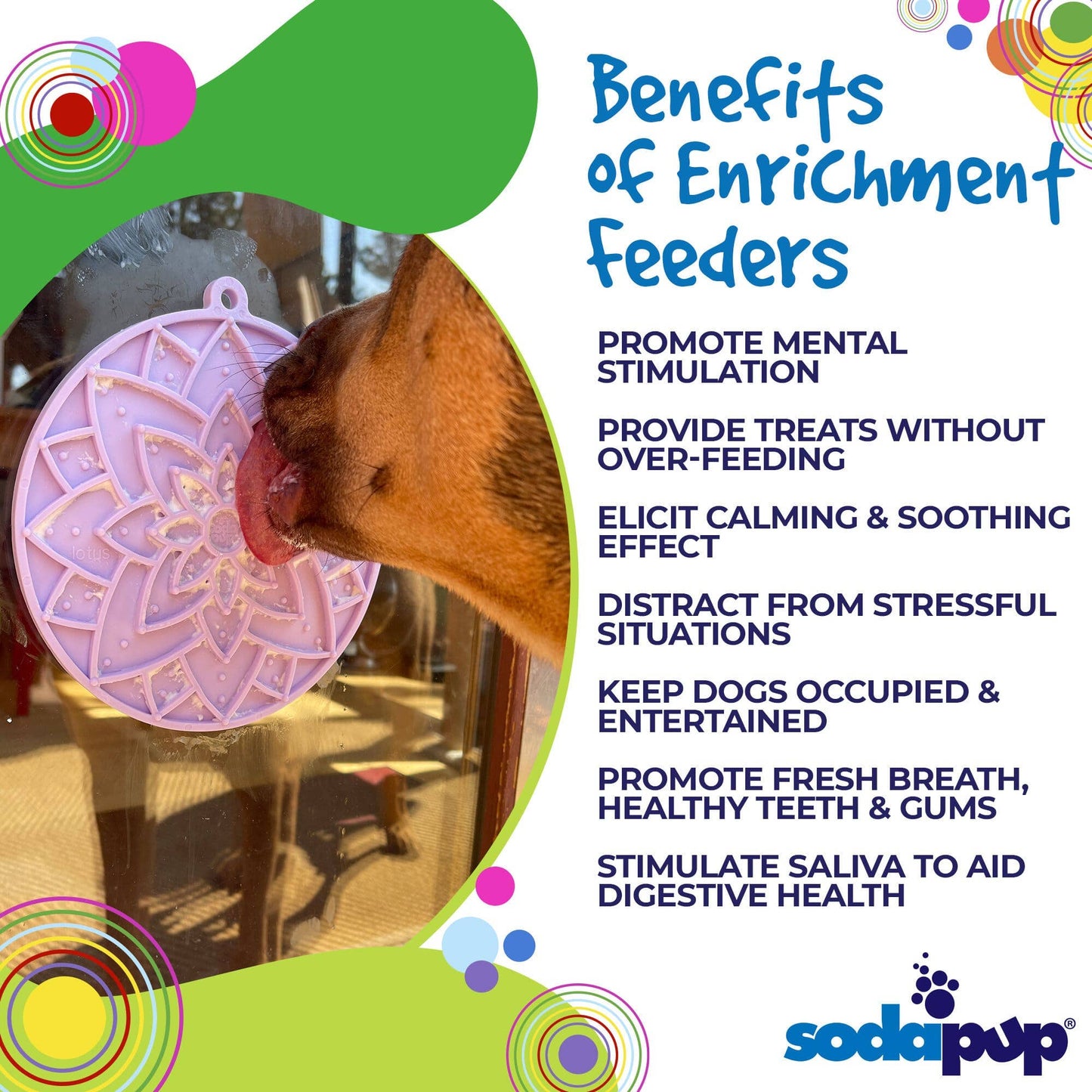 Lotus eMat Enrichment Lick Mat With Suction Cups: Light Green