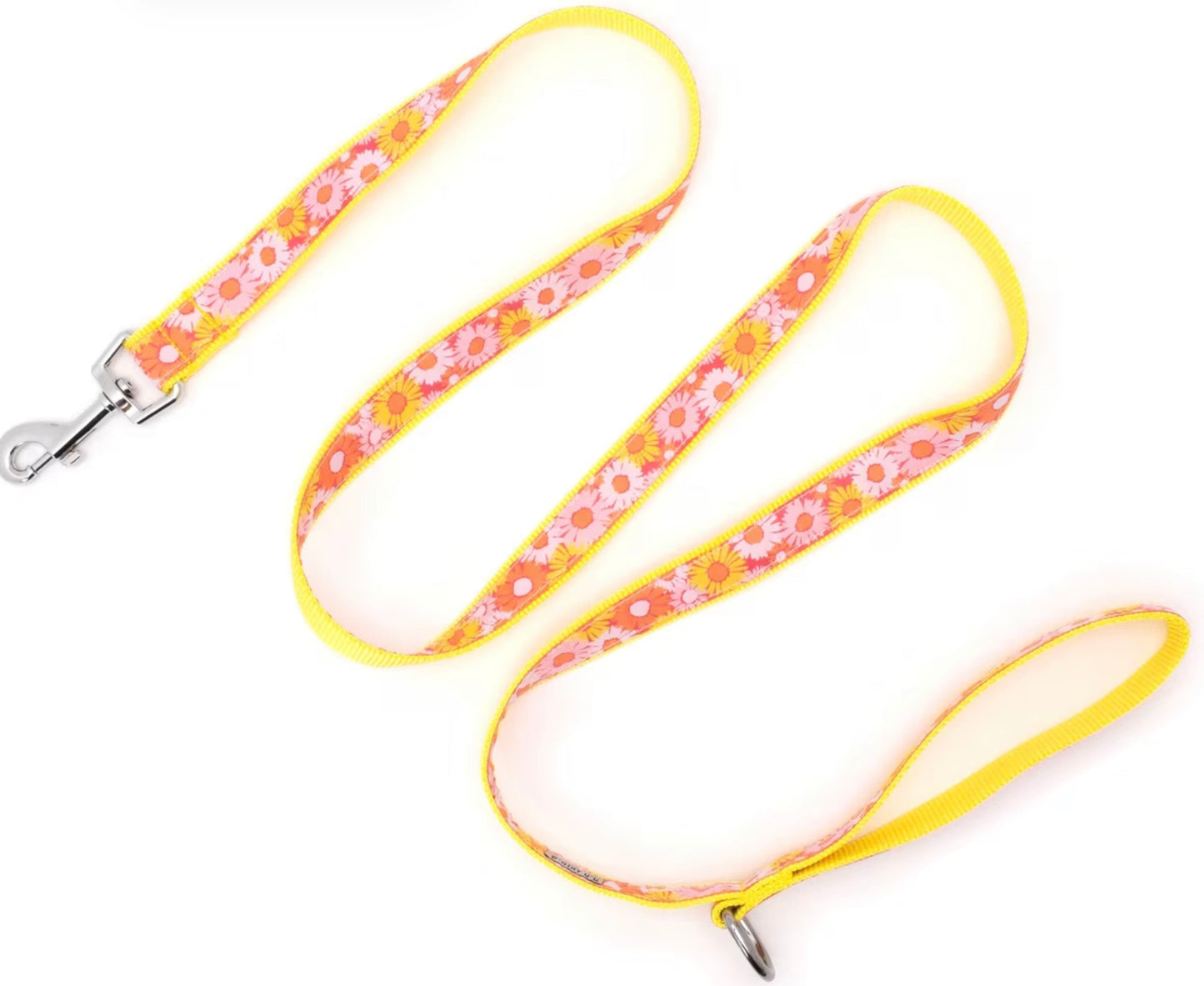 Preppy Floral Dog Leash, Pink | The Worthy Dog