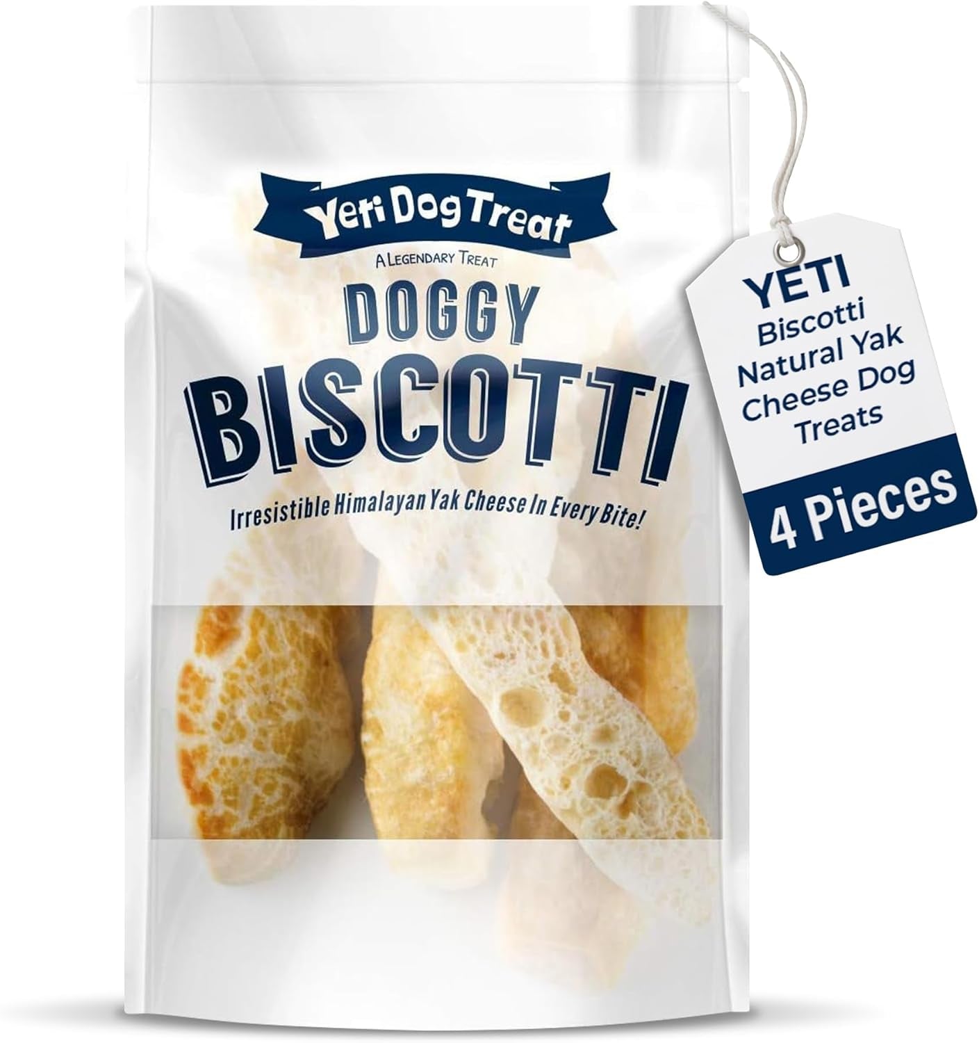 Yeti Dog Chew Biscotti Natural Himalayan Yak Cheese Dog Treats, 2oz