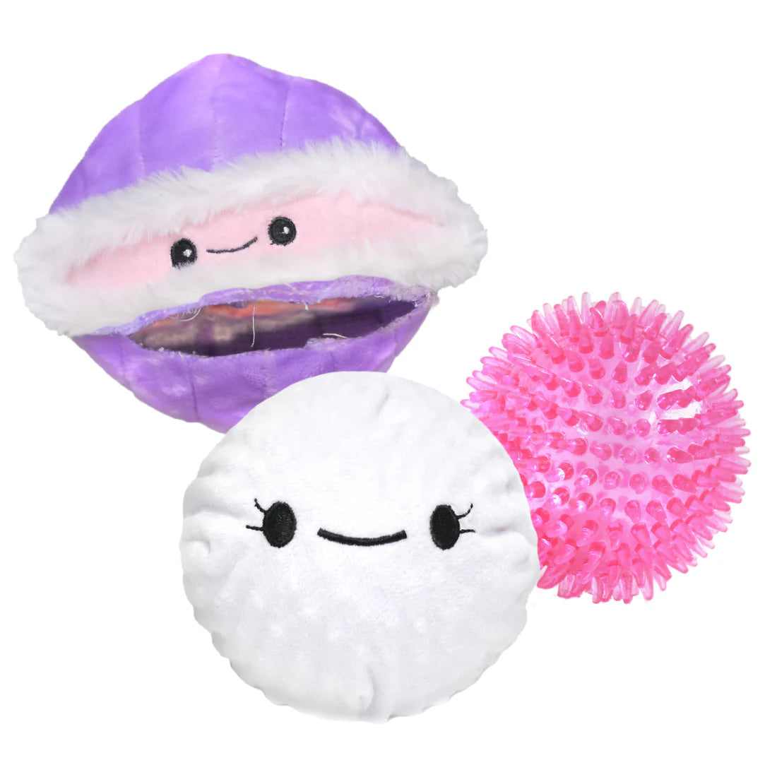 PATCHWORK PRICKLE CLAM WITH PEARL