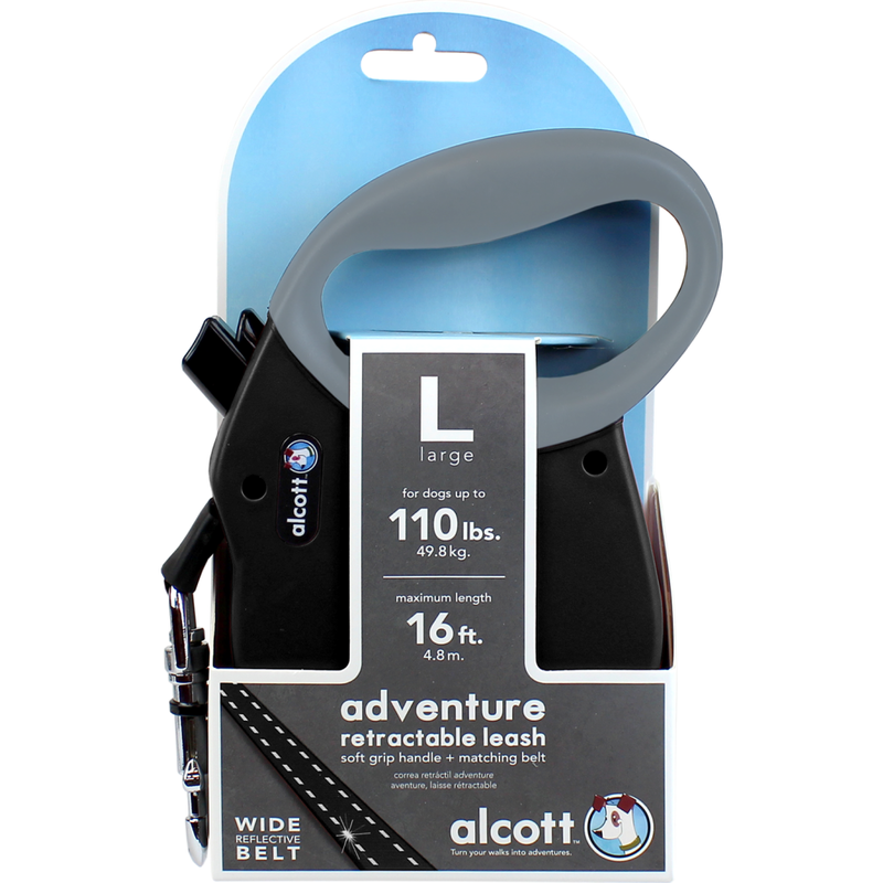 Alcott Expedition Retractable Leash - Large Black