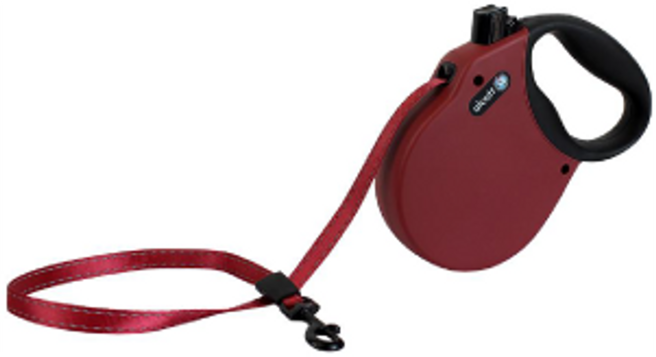Alcott Expedition Retractable Leash- Small/Medium Maroon