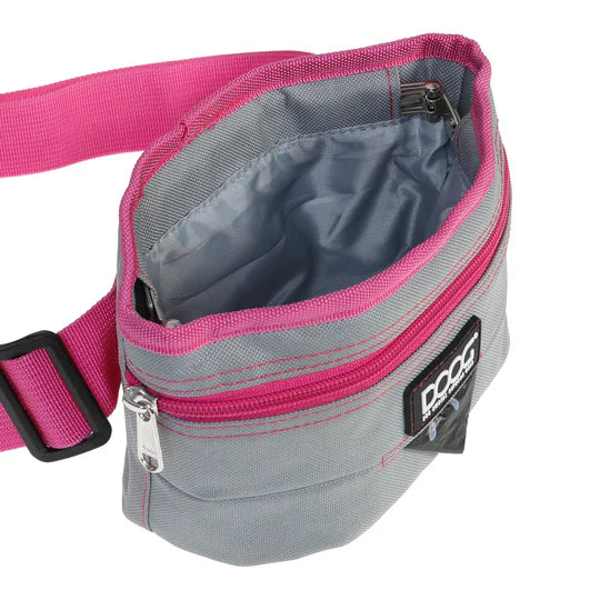 DOOG T AND T POUCH W/ MAGNETIC CLOSURE GREY/PINK