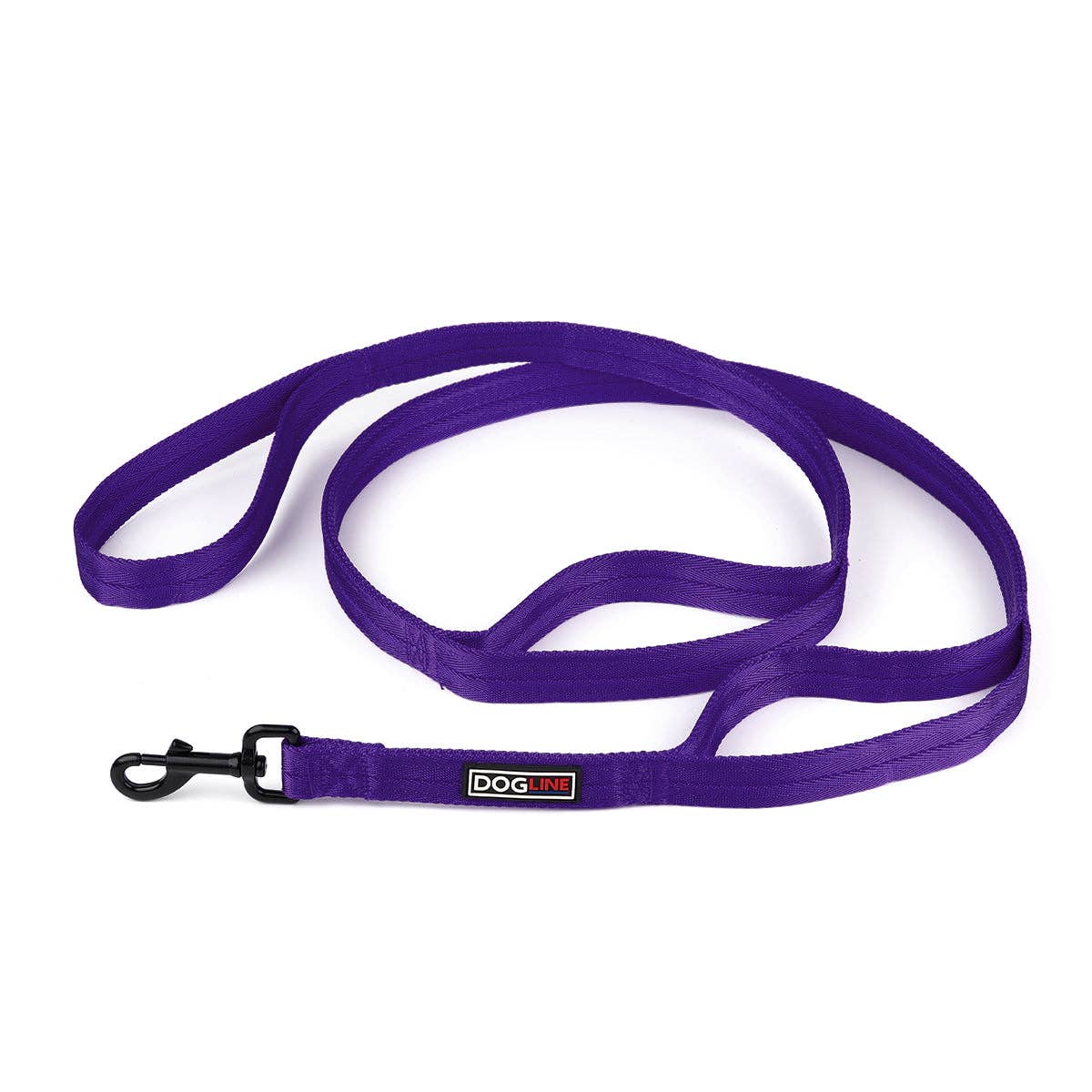 Nylon Multi-Handle Flat Leash: Cyan / 3 Handle / 6'
