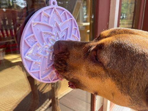 Lotus eMat Enrichment Lick Mat With Suction Cups: Light Green