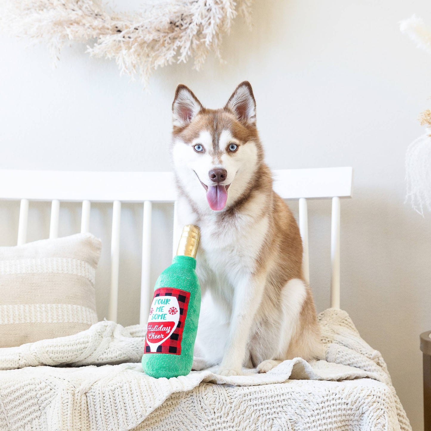 Wagsdale Glass Of Cheer Plush Dog Toy