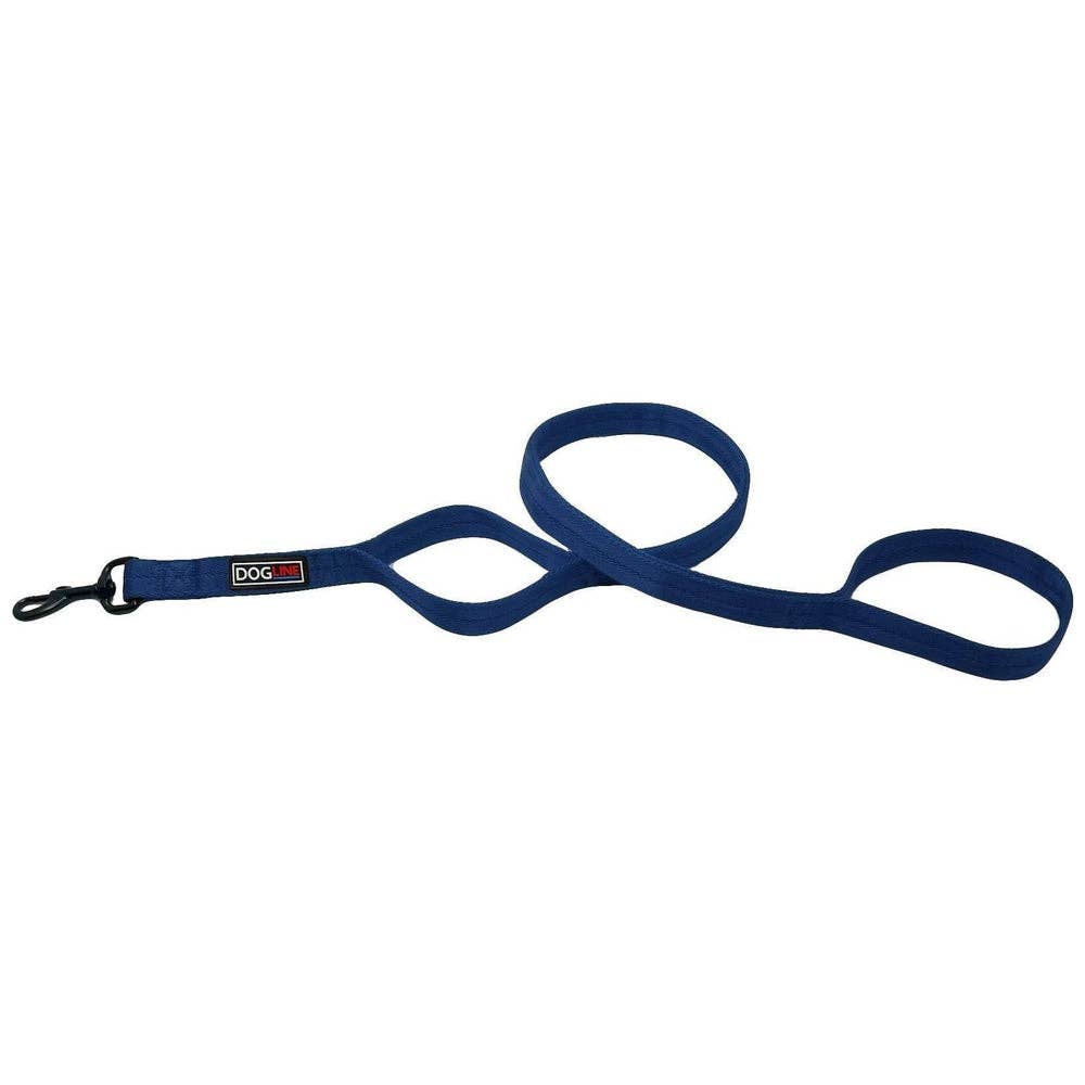 Nylon Multi-Handle Flat Leash: Red / 2 Handle / 4'