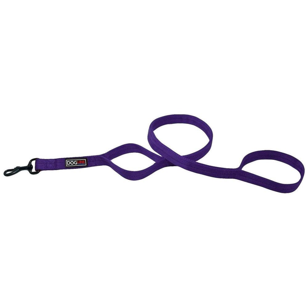 Nylon Multi-Handle Flat Leash: Cyan / 3 Handle / 6'