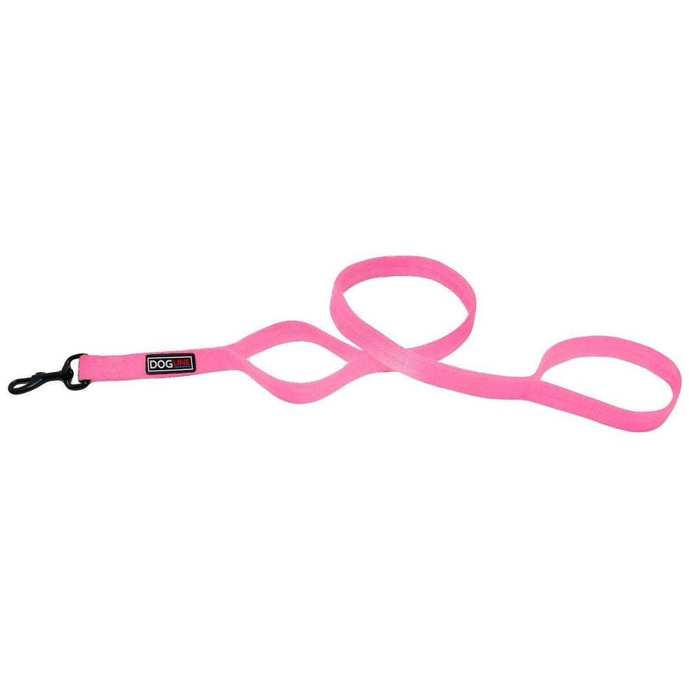 Nylon Multi-Handle Flat Leash: Purple / 3 Handle / 6'