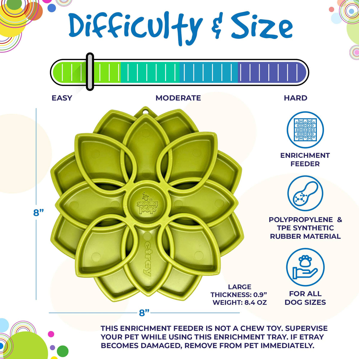 Mandala Design eTray Enrichment Tray for Dogs: Pink | SodaPup
