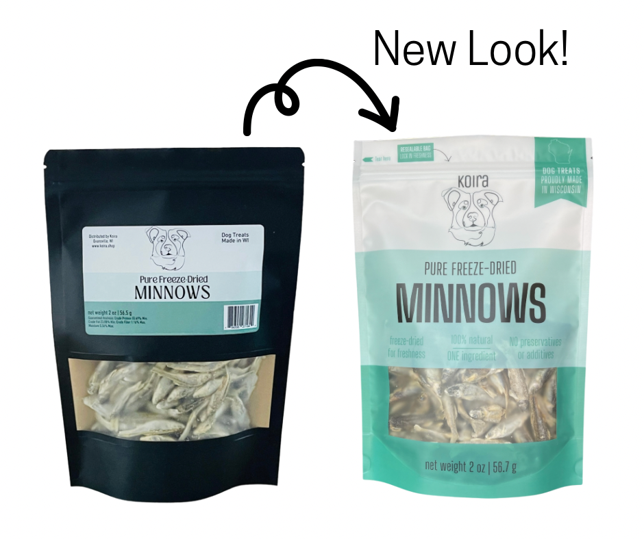 Freeze-Dried Minnows Protein-Packed Dog Treats: 2 oz Bag | Koira