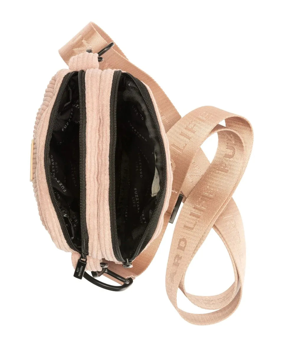 FuzzYard Corduroy Cross Body Bag- Soft Blush