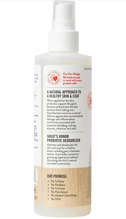 SKOUT'S HONOR Pet Deodorizer Spray- Hydrating Daily-Use with Avocado Oil & Omega-3s, Paraben & Sulfate-Free, 97% Natural, 8oz, Dog of The Woods