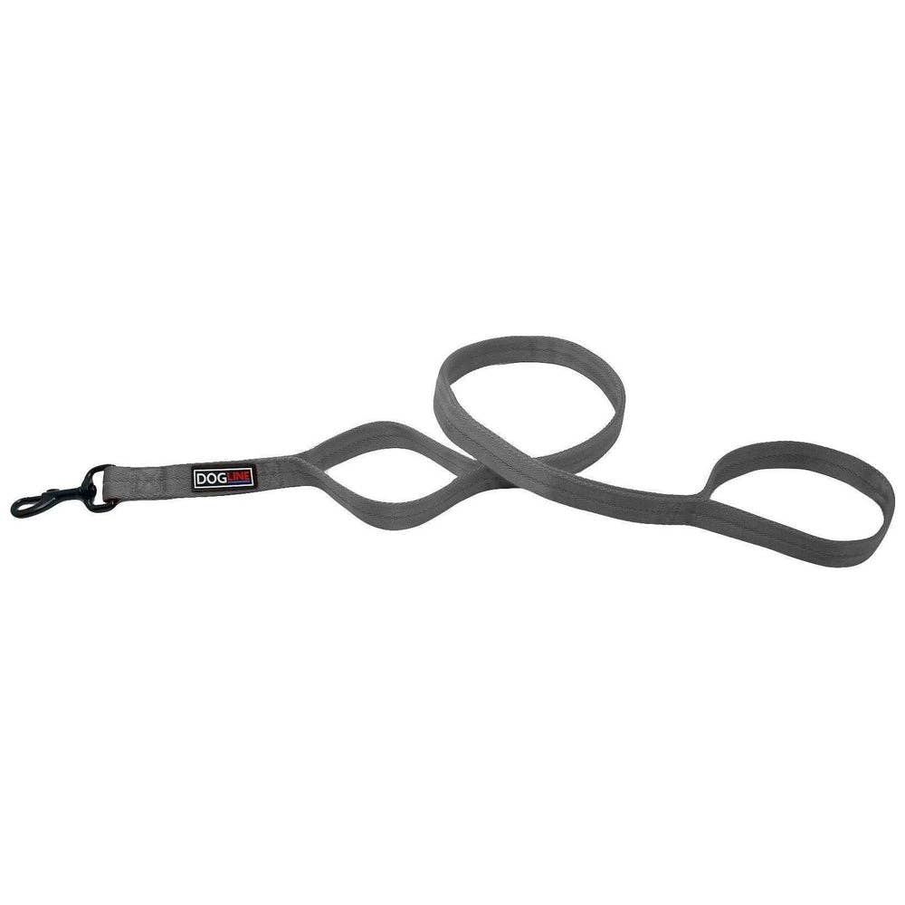 Nylon Multi-Handle Flat Leash: Cyan / 3 Handle / 6'