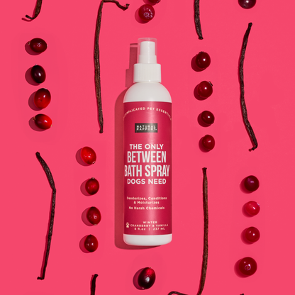 The Only Between Bath Spray Dogs Need - Cranberry & Vanilla: 8 ounce