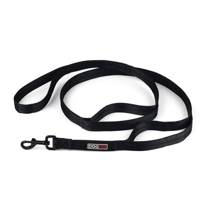 Nylon Multi-Handle Flat Leash: Cyan / 3 Handle / 6'