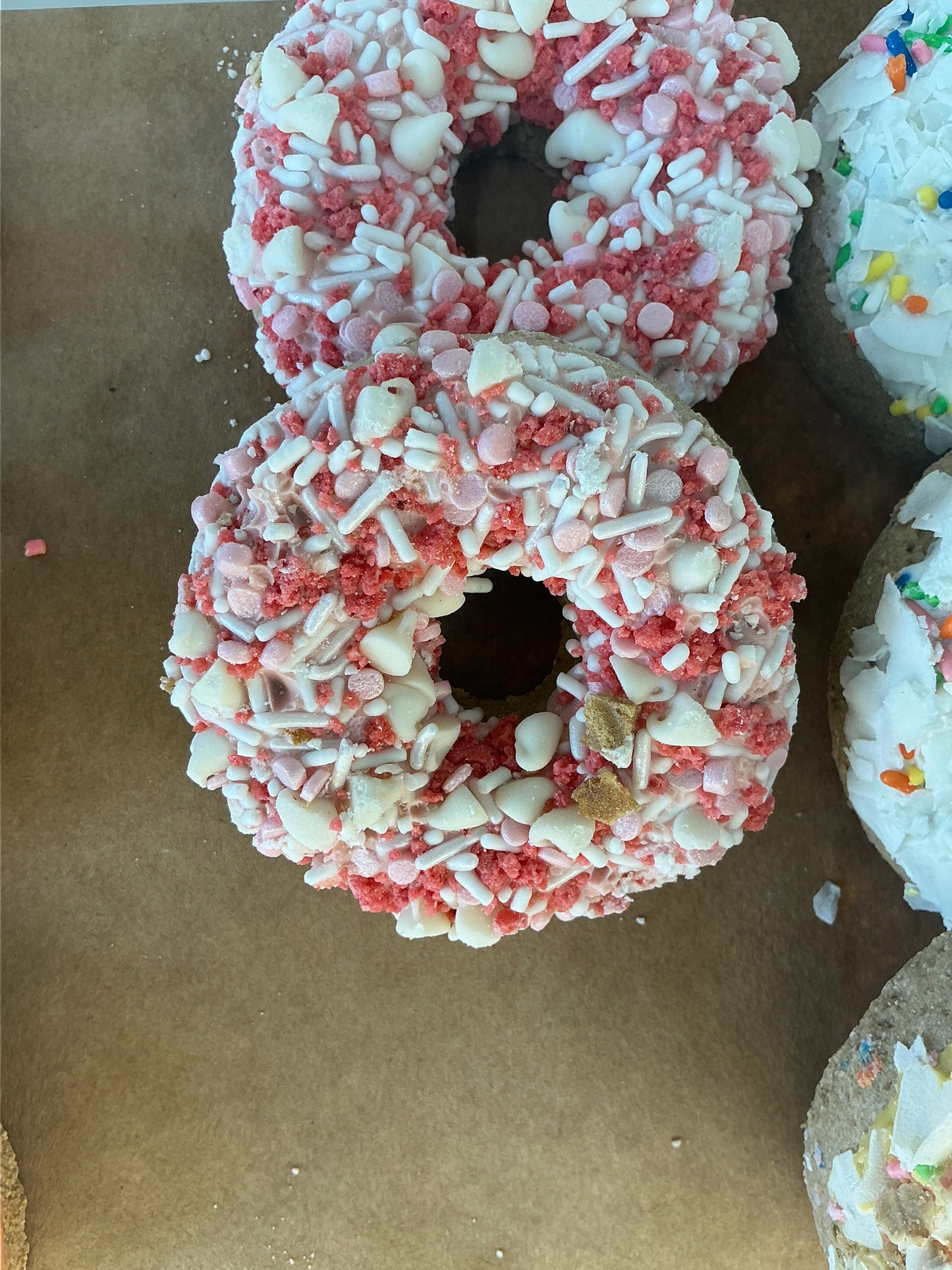 Gourmet Donut, Strawberries and Cream Donut Dog Treat