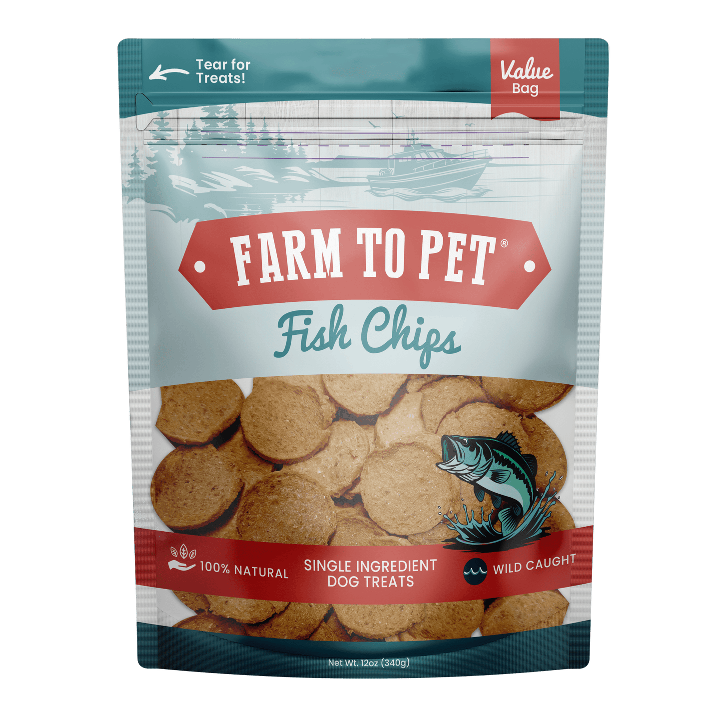 Fish Chips Dog Treats: Value 12oz