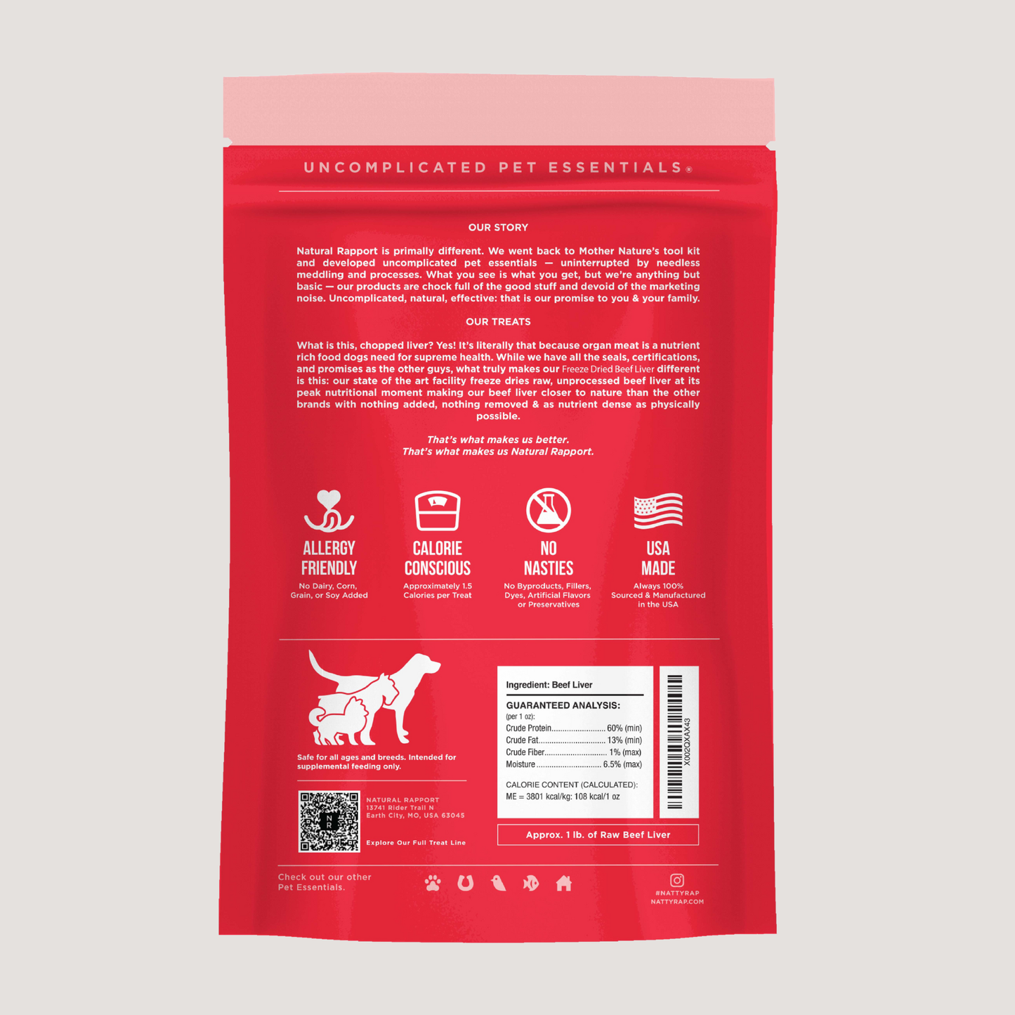 The Only Freeze Dried Beef Liver Dogs Need: 4 oz bag