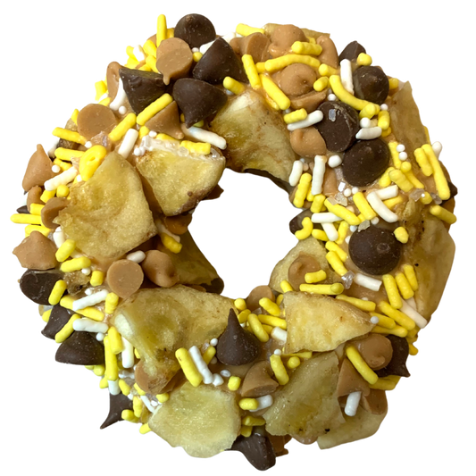 Gourmet Donut,  Chunky Monkey Gourmet Donut Dog Treat