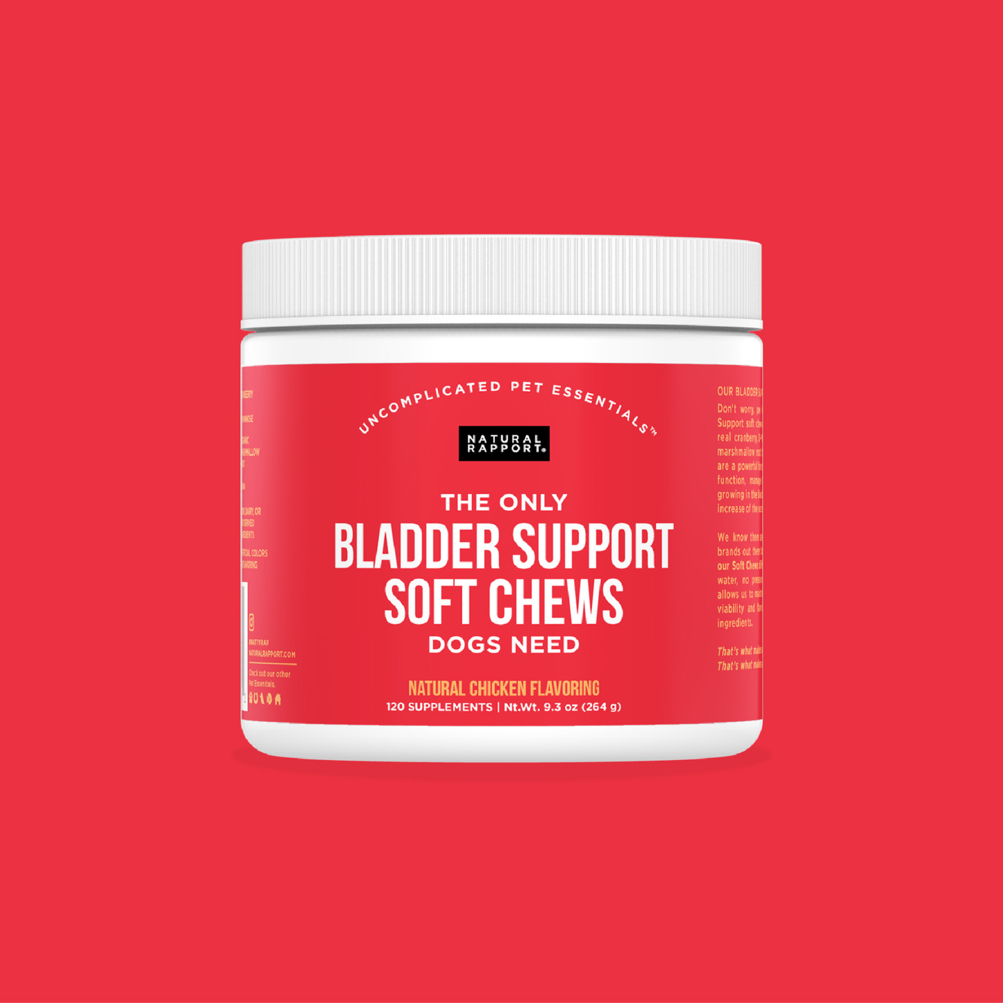 The Only Bladder Support Soft Chews Dogs Need: 120 count jar