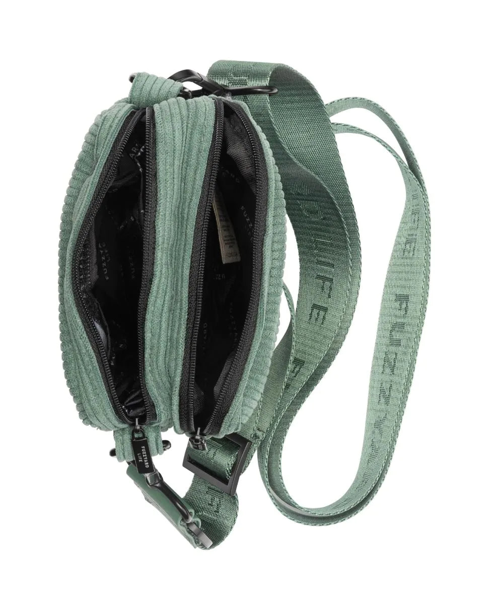 FuzzYard Corduroy Cross Body Bag- Myrtle Green