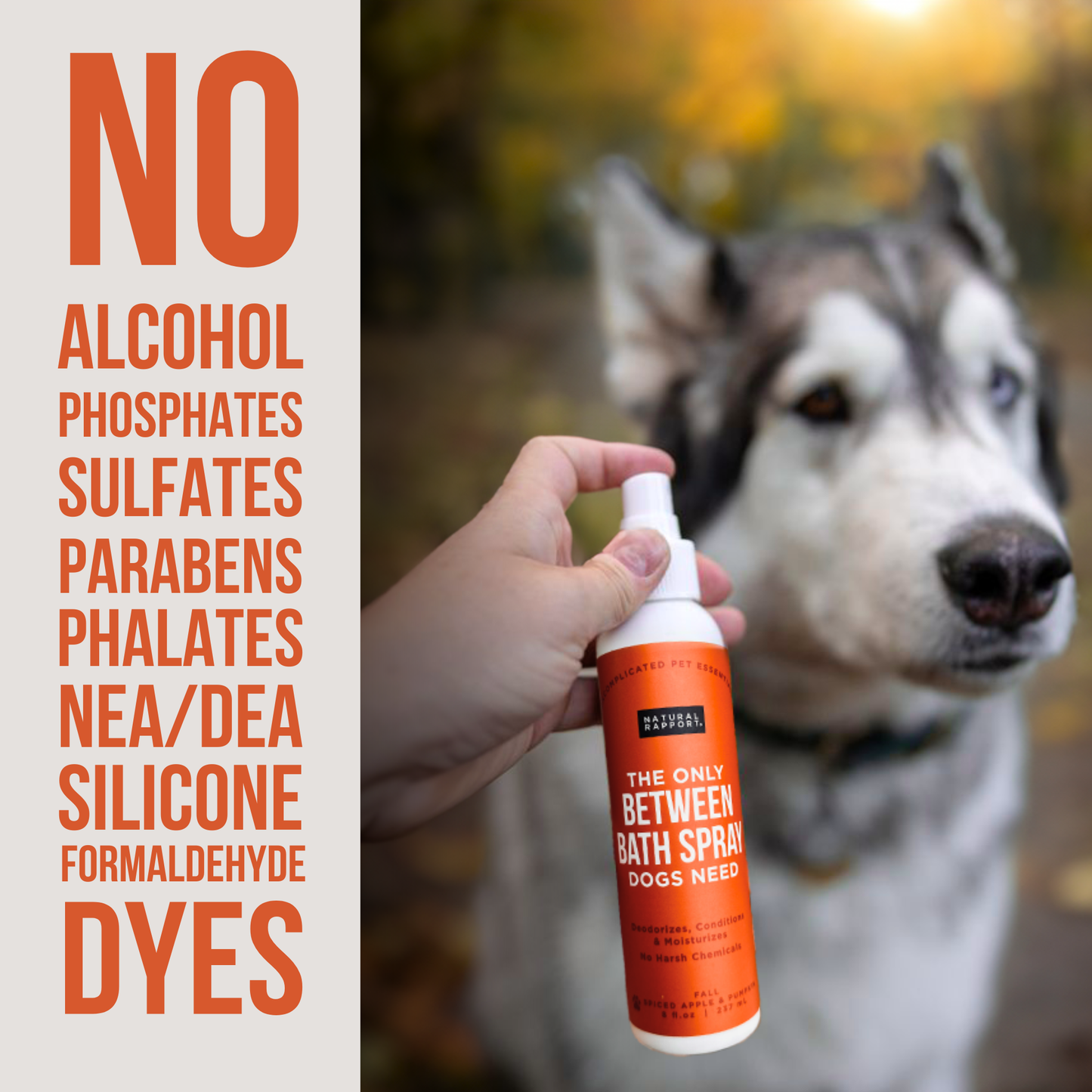 The Only Between Bath Spray Dogs Need - Apple & Pumpkin: 3 ounce