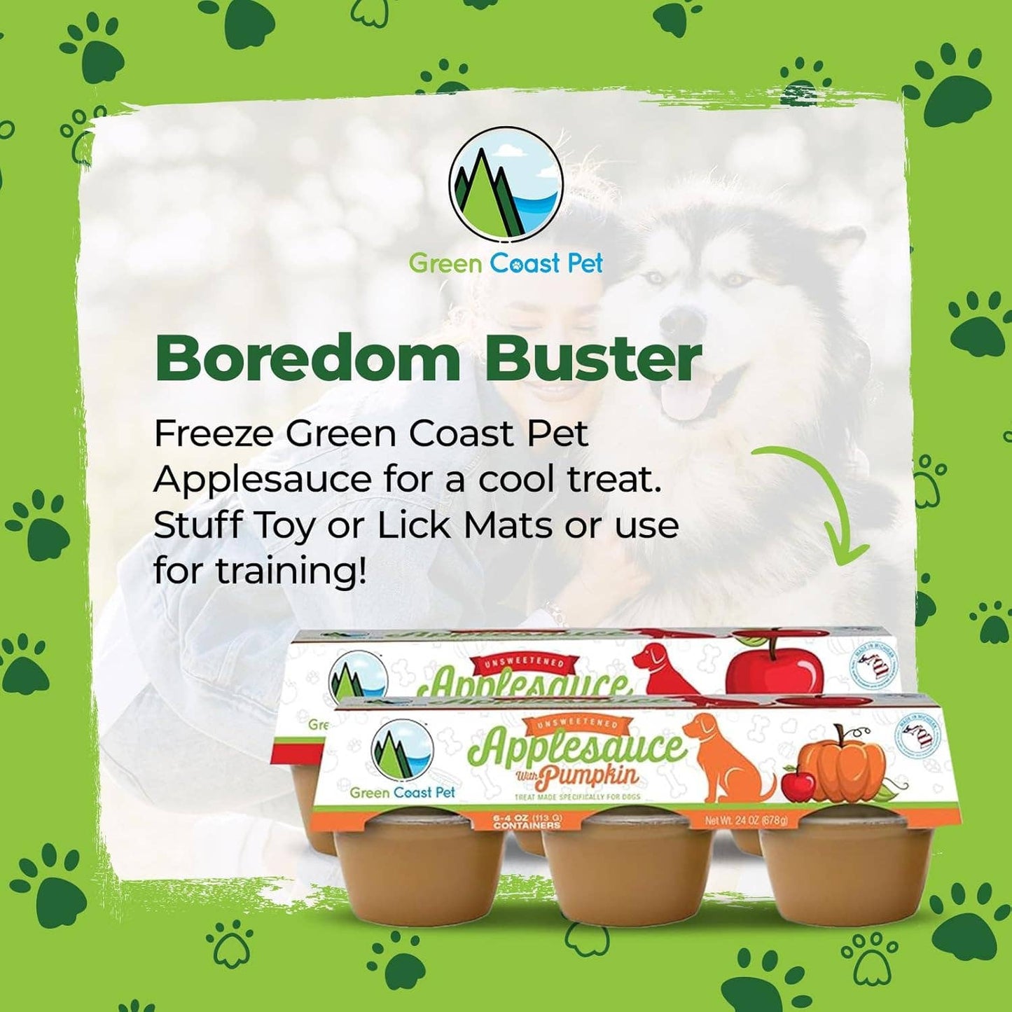 Unsweetened Applesauce with Pumpkin for Dogs 6 Pack 4 oz