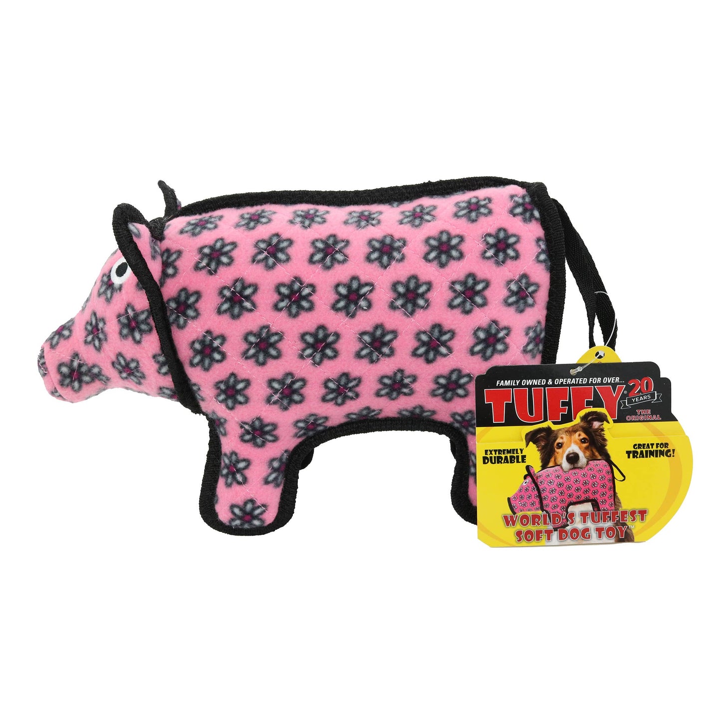 Tuffy Medium Barnyard Pig, Durable, Tough, Dog Toy