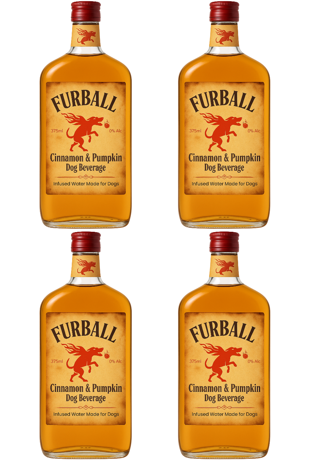 Furball Dog Whiskey Minis 100ml |12ct | Pumpkin-Cinnamon