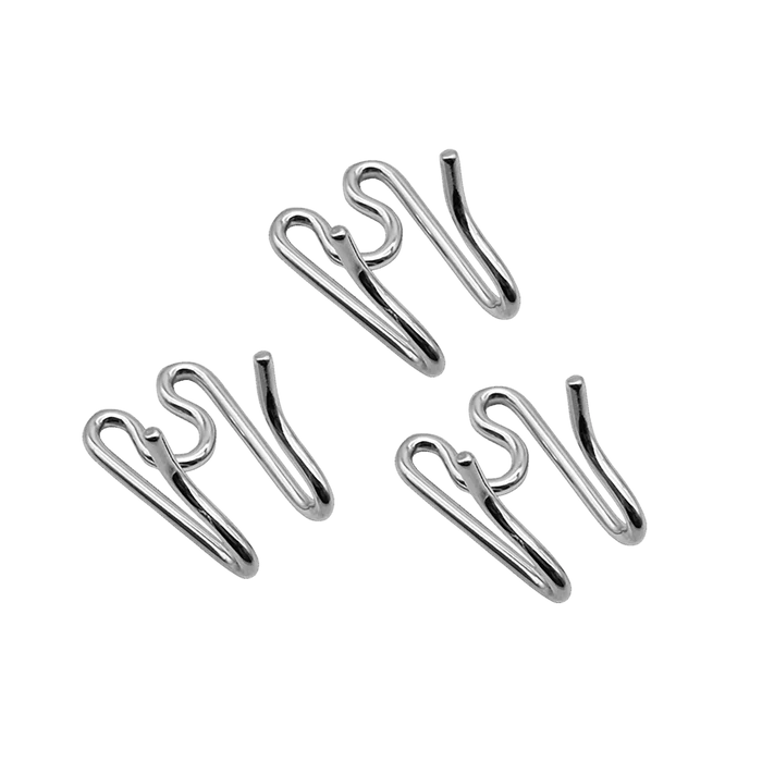 Herm Sprenger-Middle links for lengthening - Steel chrome-plated, 3 mm, 4 cm / 1,5" (3-Pack)