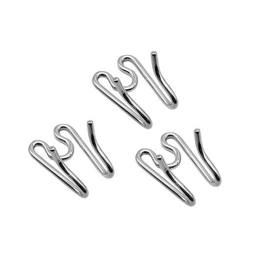 Herm Sprenger-Middle links for lengthening - Steel chrome-plated, 3 mm, 4 cm / 1,5" (3-Pack)