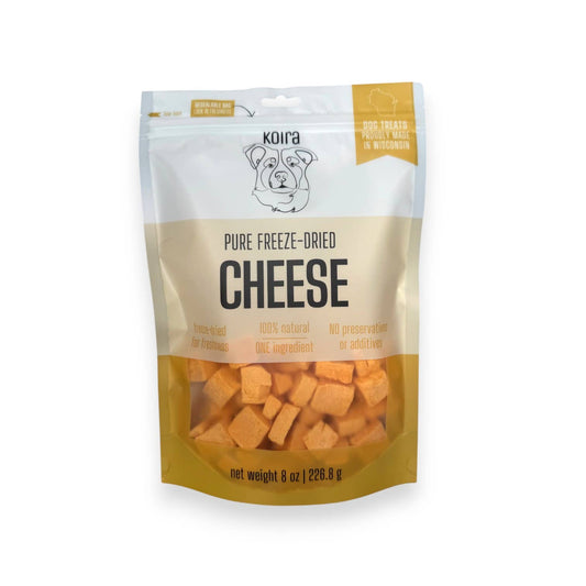 Freeze-Dried Cheese Dog Treats: 8 oz Bag