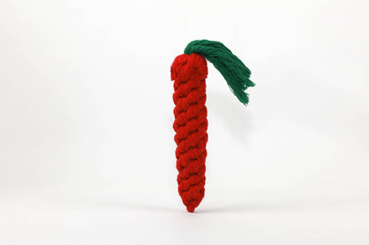 Handmade Fruit and Vegetable Rope Toys, Macrame Toys: Carrots