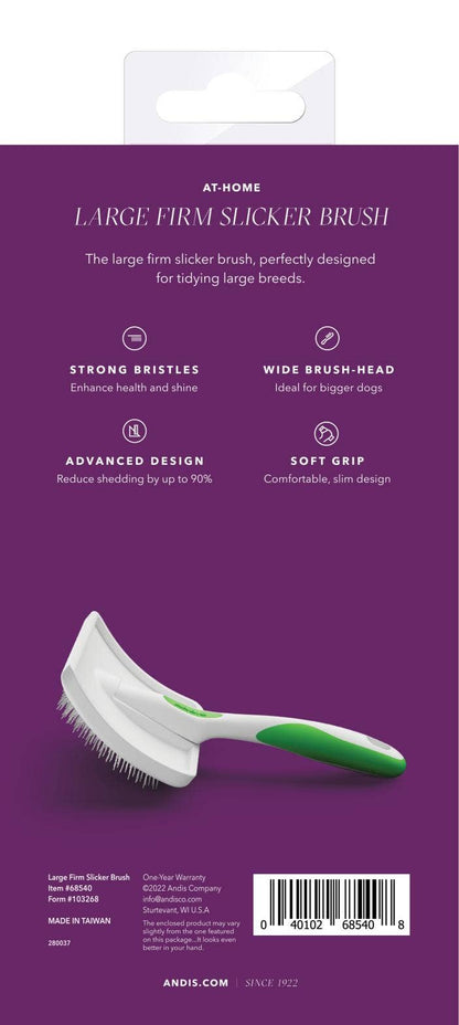 Andis Large Firm Slicker Brush - Green/White - VBL