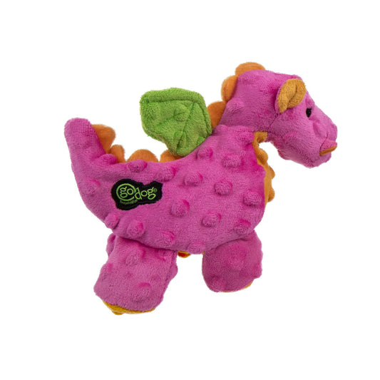 Dragons Squeaky Plush Dog Toy Pink Small | goDog
