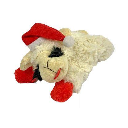 Multipet Holiday Lamb Chop w/ Santa Hat 6 in