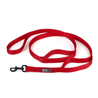 Nylon Multi-Handle Flat Leash: Hot Pink / 3 Handle / 6'