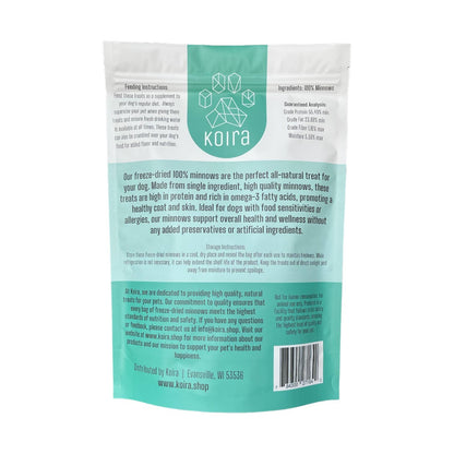 Freeze-Dried Minnows Protein-Packed Dog Treats: 2 oz Bag | Koira