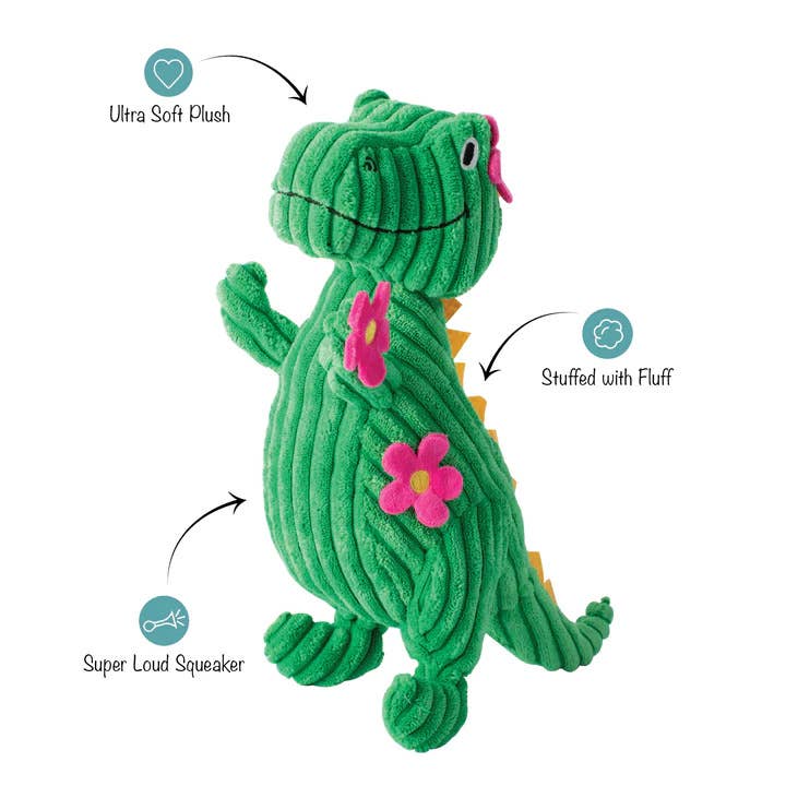 Thorny But Cute Dino Plush Dog Toy | PetShop by Fringe Studio
